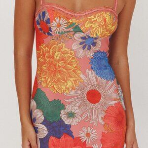 🧡 Selfie Leslie / Saints & Secrets Girl Power Lace Strap Maxi Dress